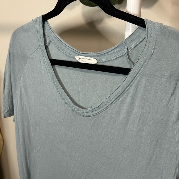 Double Zero Light Blue oversized Short sleeve shirt size small - Picture 3 of 5